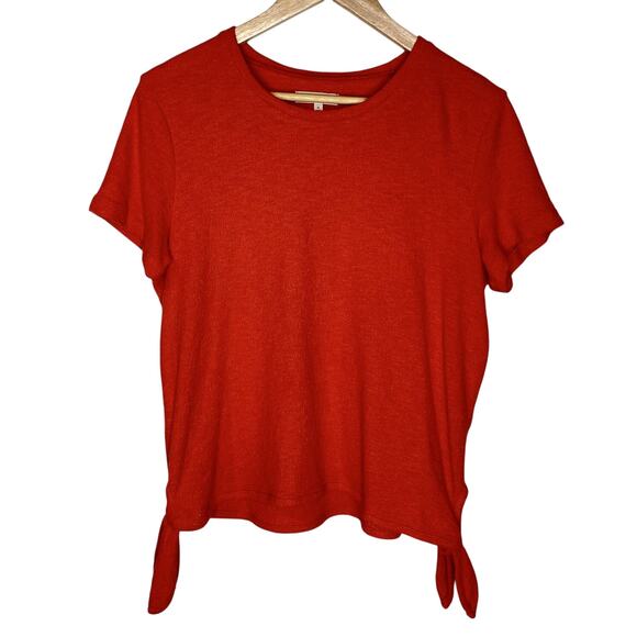 Madewell Texture and Thread Modern Side Tie Short Sleeve Top Size Medium - Picture 1 of 7